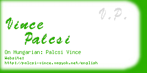 vince palcsi business card